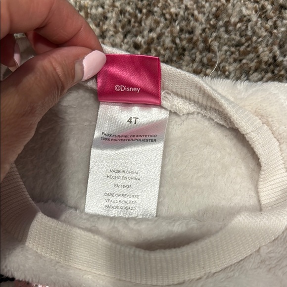 Kids Cream Minnie Mouse Top - Picture 2 of 4